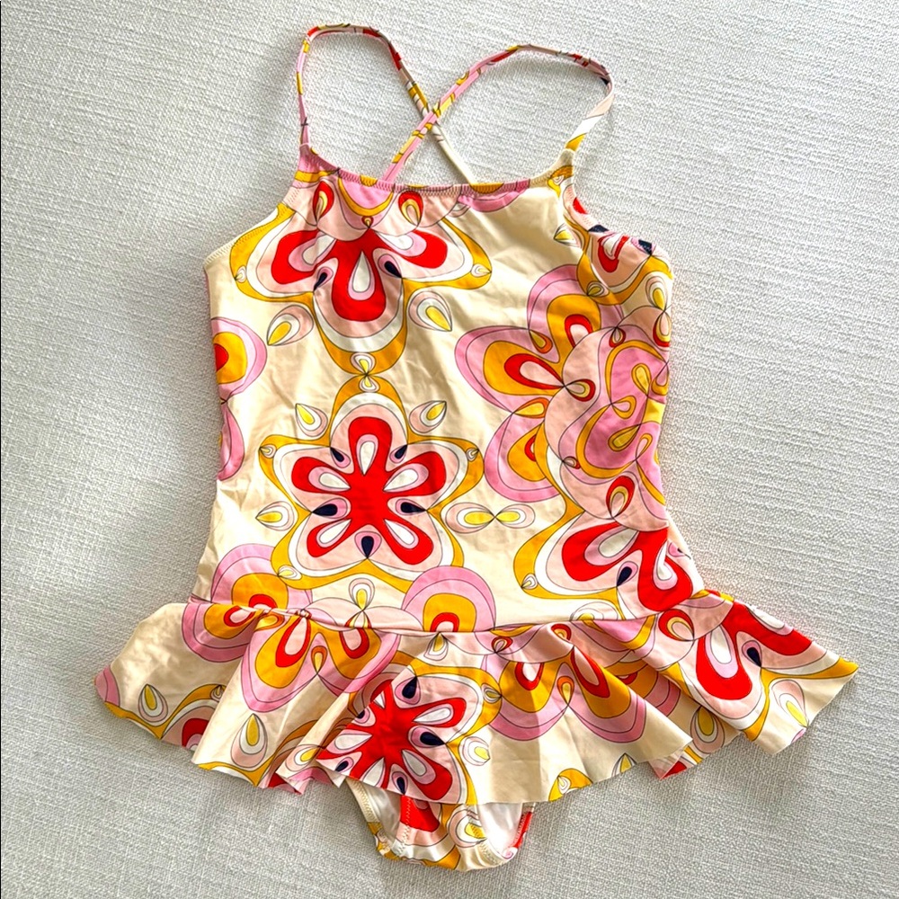 VILEBREQUIN skirted swimsuit with floral design, size 12